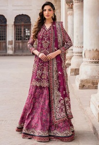 2025 elegante Salwar Kameez con estampado de lámina bordado pesado completo último indio pakistaní señoras vestidos de fiesta - Product Image 2
