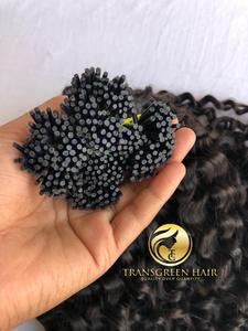 ผมต่อแบบมนุษย์ผมบริสุทธิ์เรมี่ไม่ผ่านกระบวนการผม100% ทำจากผมตรงที่วิหารแนวเดียวกันสไตล์บราซิลอินเดีย - Product Image 5