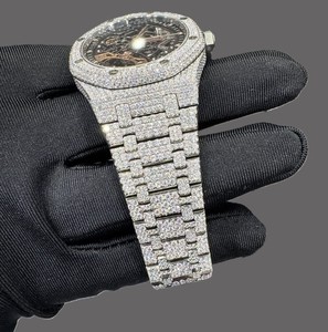 Nuevo de alta calidad personalizado totalmente helado Outt Acero inoxidable cuarzo Moissanite diamante VVS diamantes negocio de moda - Product Image 2