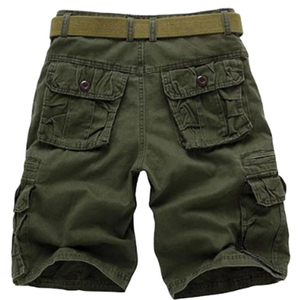 Pantalones cortos de alta calidad para hombre, pantalones Cargo, pantalones cortos con bolsillo lateral sólido, pantalones cortos transpirables de cintura elástica para hombre a la venta - Product Image 2