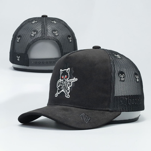 Vente en gros de conception personnalisée de haute qualité votre propre logo de broderie 3D 5 panneaux maille respirant imperméable couleurs personnalisées camionneur unisexe - Product Image 1