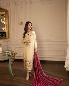 Indien pakistanais dernière mousseline de soie brodée Salwar Kameez avec maçonnerie lourde Collection de mariage de luxe vente chaude robe 0382 - Product Image 3