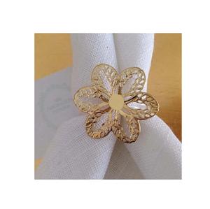 Servilletero de Metal chapado en oro, anillo en forma de hoja, precio al por mayor - Product Image 1