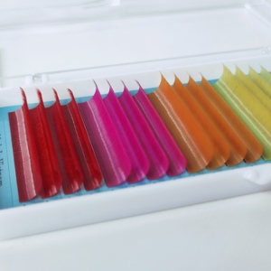 Colored Promade Fan Eyelash D 0.10 mix 9-13x4 aurore du Vietnam - Product Image 5