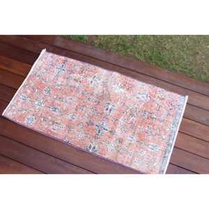 พรมวินเทจ พรมขนาดเล็ก 1.7x3.1 ฟุต พรมลายทางสีแดง - Product Image 3