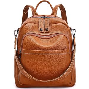 Sac à dos en cuir pour femmes de luxe Fabriqué en cuir de vache véritable Sac élégant pour l'école, les voyages et l'usage quotidien - Product Image 1
