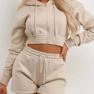 Servicio OEM Trajes de sudor recortados de mujer superventas de secado rápido Trajes de sudor recortados de mujer al mejor precio hechos a medida - Product Image 4