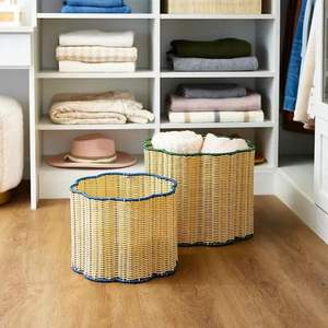 Panier de pétoncles en rotin écologique pratique et décoratif Diverses utilisations Stockage et stockage de jouets en gros du Vietnam - Product Image 3