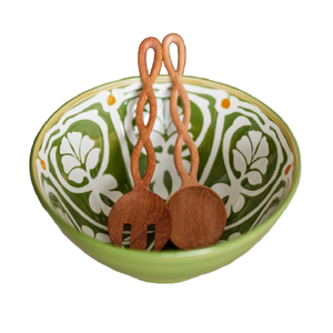 Round Shape <b>Wooden</b> Bowl Salad & Rice Serving Bowls For Decorated Homeware Bowl With Natural Wood Vintage Flower Printed Finished - Product Image 5