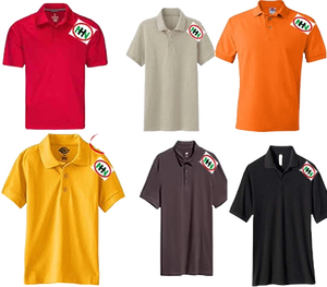 เสื้อโปโลปักลายสำหรับผู้ชายเสื้อยืดคอตตอน100เสื้อโปโลผ้าคอตตอนสีเรียบ - Product Image 1