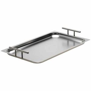 Elegante bandeja de servicio de acero inoxidable, vajilla duradera para desayuno, té y cena para uso en hoteles - Product Image 1