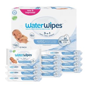 ทิชชู่เปียก WaterWipes Sensitive+ สำหรับเด็กแรกเกิดและเด็กเล็ก, ทำความสะอาด บำรุง และปกป้อง 3-in-1, น้ำ 99.9%, ไม่มีน้ำหอมและไม่ก่อให้เกิดอาการแพ้, 720 แผ่น - Product Image 2