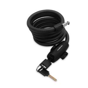 Extra Long Basic <b>Bicycle</b> <b>Lock</b> (1.47m) Steel Anti-Theft <b>Lock</b> Mounting Bracket 2 Keys for Biking Motorcycle Bike Safety Included - Product Image 1