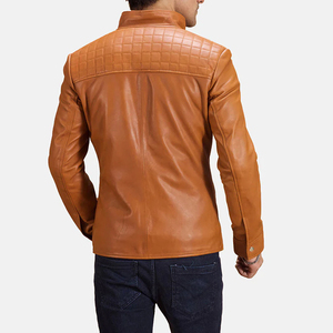 Vente en gros de vestes pour hommes manches en cuir véritable Sports décontractés Vêtements quotidiens Vestes en cuir Prix bon marché - Product Image 2