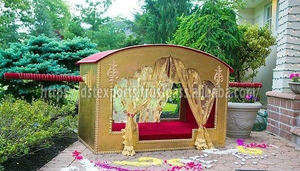 Elegante diseño de pavo real boda Doli para Grand UK entradas mejor tradicional Palki precio de fábrica tendencia matrimonio de pavo real Doli - Product Image 5