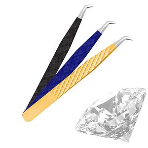 Fabrication de pinces à cils en acier inoxydable couleur argent dernier matériau meilleure pointe de fibre avec emballage en boîte - Product Image 3