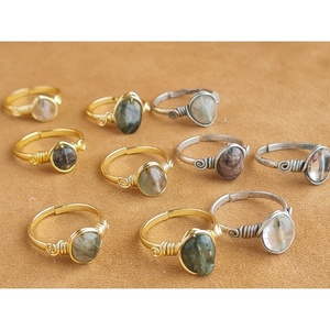 <b>Boho</b> Style Gold and Silver Plated <b>Rings</b> with Natural Stone Accents Resale Watch Accessories - Product Image 1