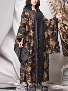Vestido musulmán de Abaya para mujer, caftán marroquí, Hijab de Ramadán, Kimono holgado de Jilbab, primavera 2023, 2023 - Product Image 4