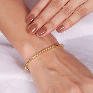 New Trendy Gold Plated Trendy <b>Tourmaline</b> <b>Bracelet</b> for Women Engagement Wedding Party Gift - Product Image 3