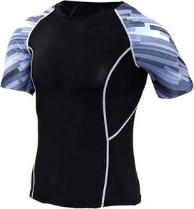 Chemises personnalisées Rash Guard pour hommes à manches courtes séchage rapide respirant Fitness Gym Wear Rash Guard - Product Image 4