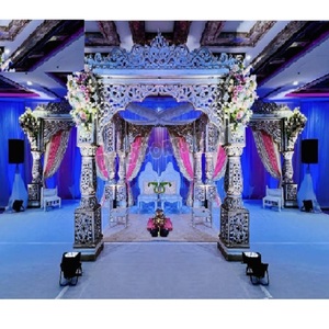 Rajwada Shahi mariage intérieur Mandap décoration inspiration cérémonie de mariage Mandap Designer Mandaps décor pour les mariages d'Atlanta - Product Image 1