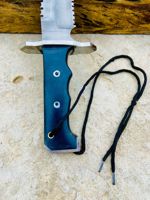Ensemble de couteaux de survie Jexa, manche en Micarta tactique, acier D2, bord partiellement dentelé, léger, compact, multifonctionnel, pour l'extérieur