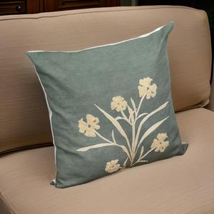 Customizable Square Design Home Pillow Cases Beautiful <b>Leaves</b> Pattern Cotton Tufted Embroidered <b>Cushion</b> Cases for Hotels - Product Image 1
