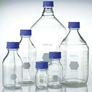 Botella de reactivo de vidrio transparente de 10000ml de grado de laboratorio con cuello estrecho y tapón de rosca de polipropileno (PP) - Product Image 2