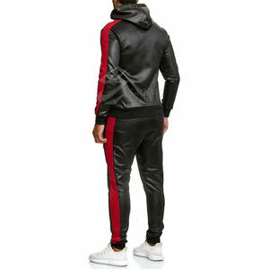 Chándales de cuero con logotipo personalizado de talla grande para uso en exteriores para hombre, chándal de cuero con material duradero de último estilo para hombre - Product Image 5