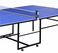Table de tennis de table mobile avec plateau en MDF de 274 cm, table de ping-pong standard avec filet télescopique, filet de 12 mm d'épaisseur, personnalisable en usine