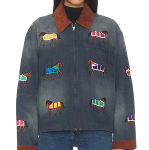 Veste d'hiver décontractée en toile pour femmes et hommes de haute qualité, personnalisable, fermeture éclair debout, confortable, chaude, imperméable, en polyester - Product Image 2