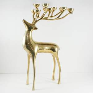 Sculpture élégante de renne de Noël, statuettes d'élan dorées pour les décorations de fêtes festives, décoration de mariage et cadeaux de saison - Product Image 2