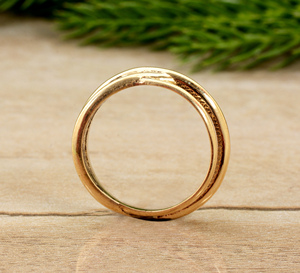 Interlocking Minimalist Brass <b>Ring</b> 18k Gold Plated Layered Wire Wholesale Women <b>Ring</b> - Product Image 4