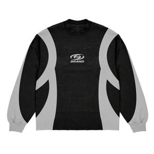 Camiseta de poliéster de punto de estilo callejero para hombre, camisetas de moda de manga larga cómodas de algodón con cuello redondo personalizado y ajuste suave - Product Image 2