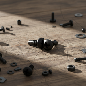 Vis autoperceuse SDS à tête cylindrique en acier au carbone revêtu noir PDC 11 avec rondelle, entraînement Phillips, filetage grossier, grade 4.8/6.8, normes DIN/ISO - Product Image 1