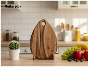 Planche à découper en bois artisanale |   Planche à découper en bois massif épais pour la viande, les fruits, les légumes et le fromage - Product Image 2