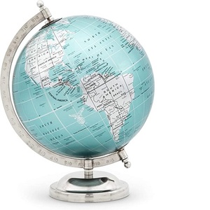 MS INC ของตกแต่งโต๊ะสำนักงานงานฝีมือมือ,ลูกโลกแผนที่โลกโลหะแผนที่ภูมิศาสตร์การเรียนการสอนของนักเรียนโลก - Product Image 4