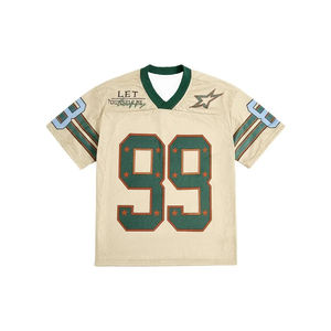 Camiseta de fútbol americano universitario al por mayor, UNIFORMES DE EQUIPO bordados personalizados, ropa de juego de entrenamiento de práctica de malla transpirable 2025 - Product Image 2