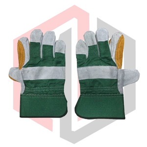 Gants de travail en cuir renforcé MH EXPORT IMPORT, paume en cuir, grain de vache, texture résistante à la déchirure, respirant, sans silicone - Product Image 1