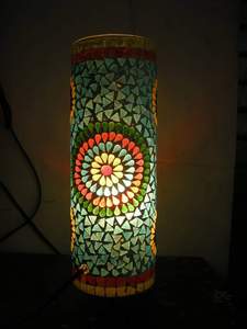 Candelabro de mosaico de vidrio de estilo europeo de moda multicolor de lujo, candelabro de luz de té a bajo precio - Product Image 3