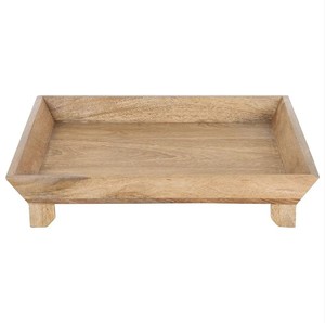 Offre Spéciale plateau de service carré en bois de manguier durable avec pieds plateaux de piédestaux en bois pour la décoration utilisation décor de table affichage de fruits - Product Image 2