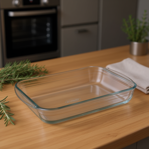 Bandeja para Hornear de Vidrio Templado Transparente de 35x23cm, 248BC00, Colección O Cuisine, Apta para Horno - Product Image 3