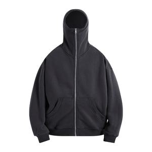 Veste à capuche à fermeture éclair complète en polaire lourde personnalisée de qualité supérieure avec fermeture éclair pour hommes sweat à capuche à fermeture éclair et à épaules tombantes - Product Image 3