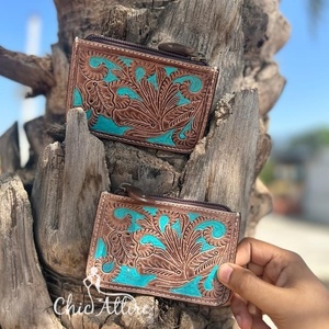 Date porte-monnaie usiné à la main sculpture petite taille porte-monnaie multi-usages pochettes en cuir occidental vente chaude portefeuille pour les femmes - Product Image 1