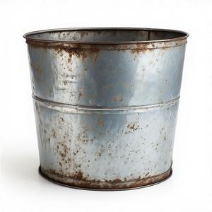 Jardinière galvanisée RusticCharm avec finition antique patinée pour pot de fleur en métal antique de jardin à usage décoratif - Product Image 1