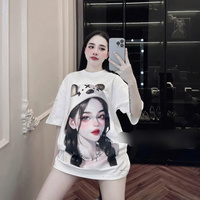 T-shirt femme Mode t-shirt fille machine coton Lavable Chacun Dans Poly Sac Fabriqué Au Vietnam Fabricant col rond femmes