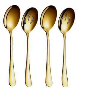 ช้อนสแตนเลสสตีลสีทองสำหรับใช้ในครัวชุดบุฟเฟ่ต์เครื่องใช้บนโต๊ะอาหารสำหรับจัดเลี้ยงของหวาน - Product Image 2