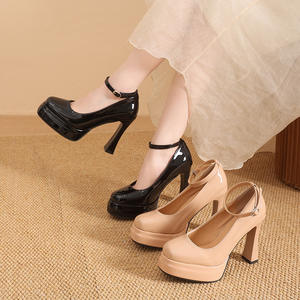 Sandalias de Tacón Alto de Moda para Mujer, de Alta Calidad, de Cuero Genuino, Versátiles, Cómodas e Informales - Product Image 4