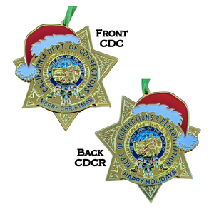 New 2025 CDCR/CDC Santa <b>Hat</b> Badge Christmas Tree Ornament - Product Image 3