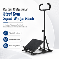 BNcompany - Bloque de Acero Profesional Personalizado y Ecológico para Sentadillas de Gimnasio, 6.28 kg, 4 Posiciones Ajustables, Tabla Inclinada para Pantorrillas